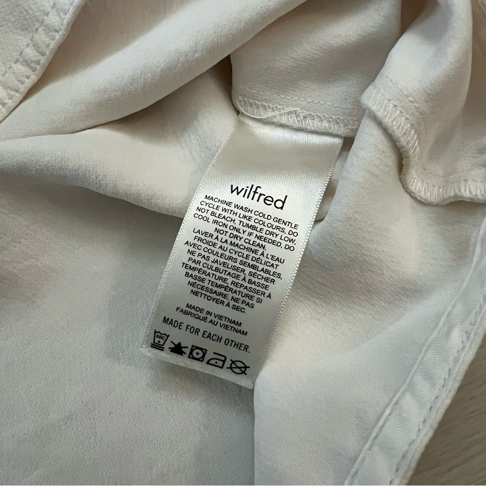 Aritzia Wilfred Free Form Shirt Cardigan in White Size XS - Picture 4 of 5